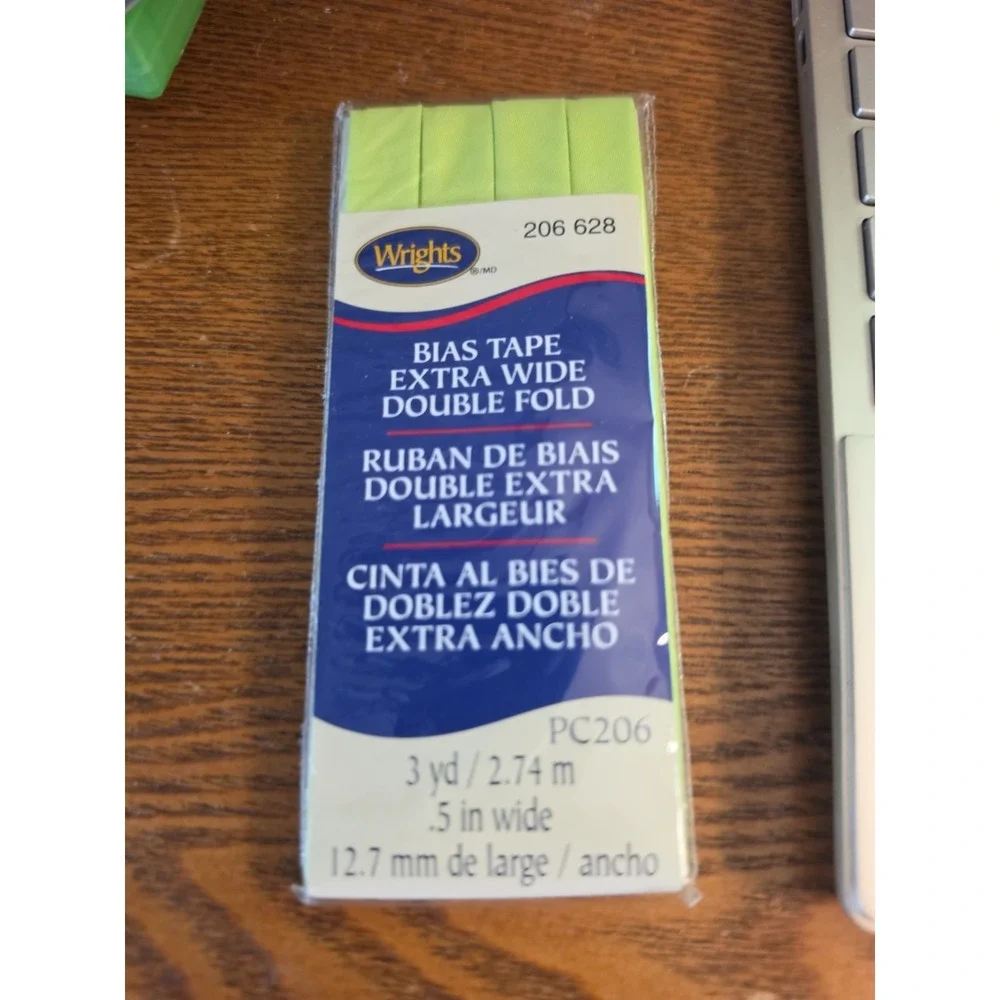 Wrights - Bias Tape Extra Wide Double Fold - 3 Yd - .5